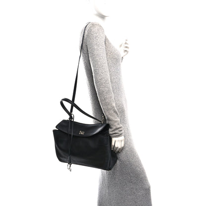 Balenciaga Natural Smooth Calfskin Medium Rodeo Top Handle Handbag Black 2 of 9