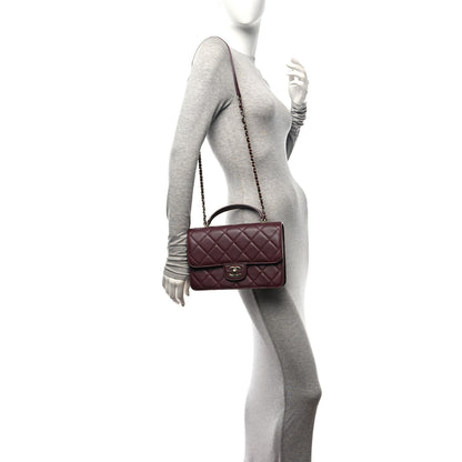 Chanel Calfskin Quilted Coco Lady Flap Burgundy 2 of 12