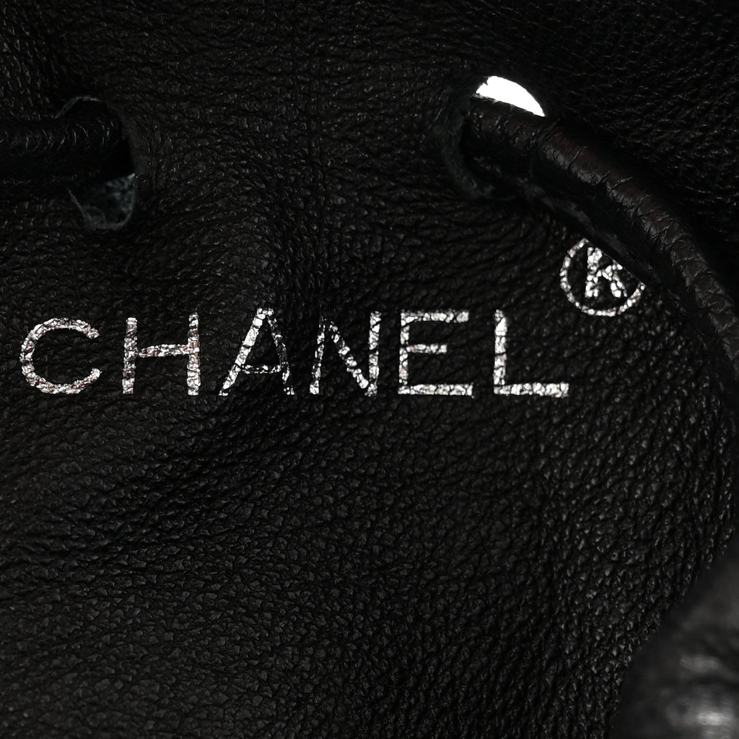 Chanel Lambskin Drawstring Bag Black 6 of 13
