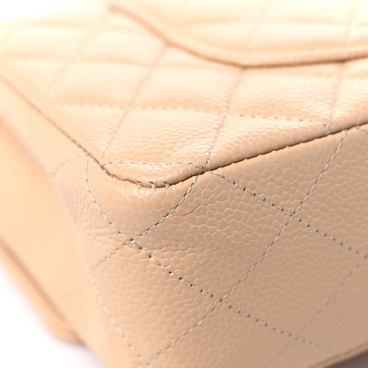 Chanel Caviar Quilted Medium Double Flap Beige 10 of 12