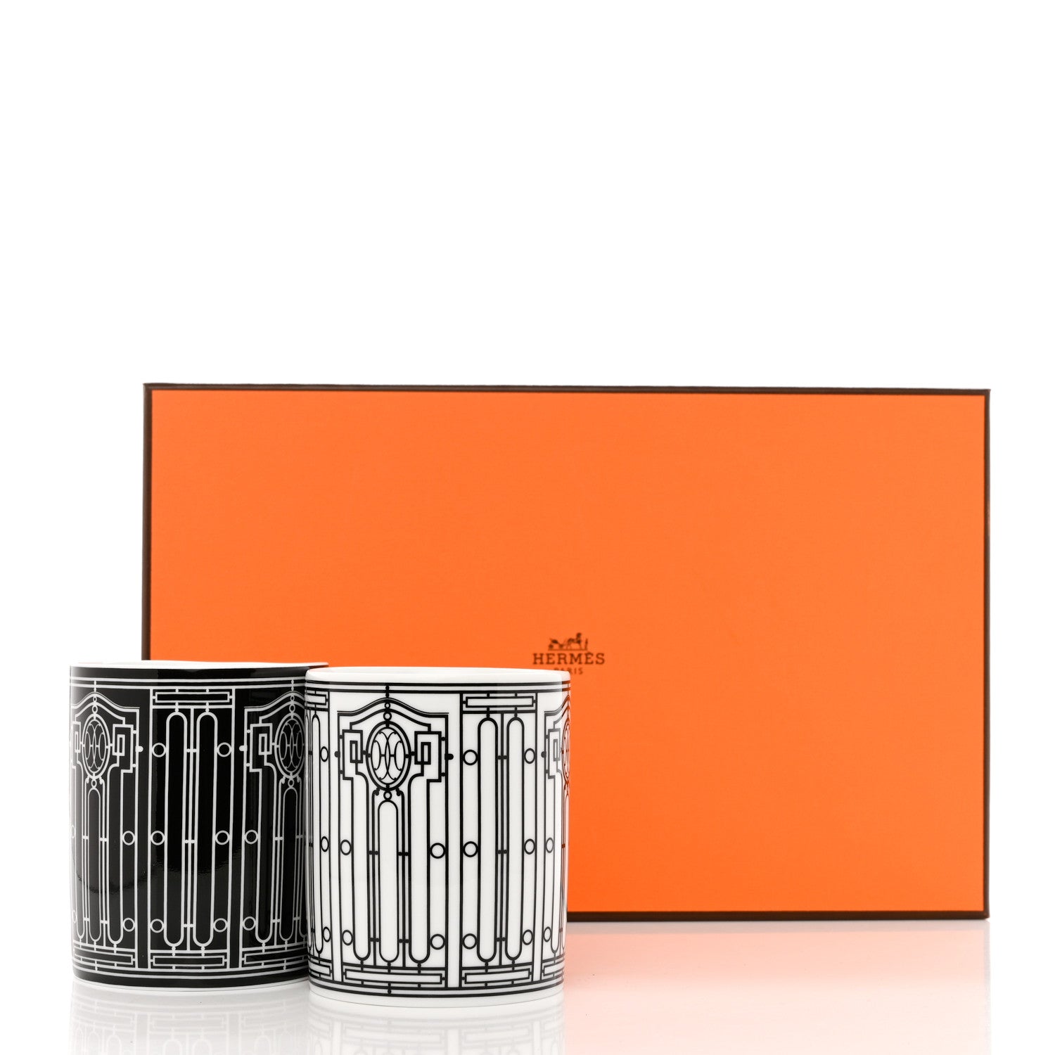 Hermes Porcelain H Deco Mug Set Of 2 8 of 8