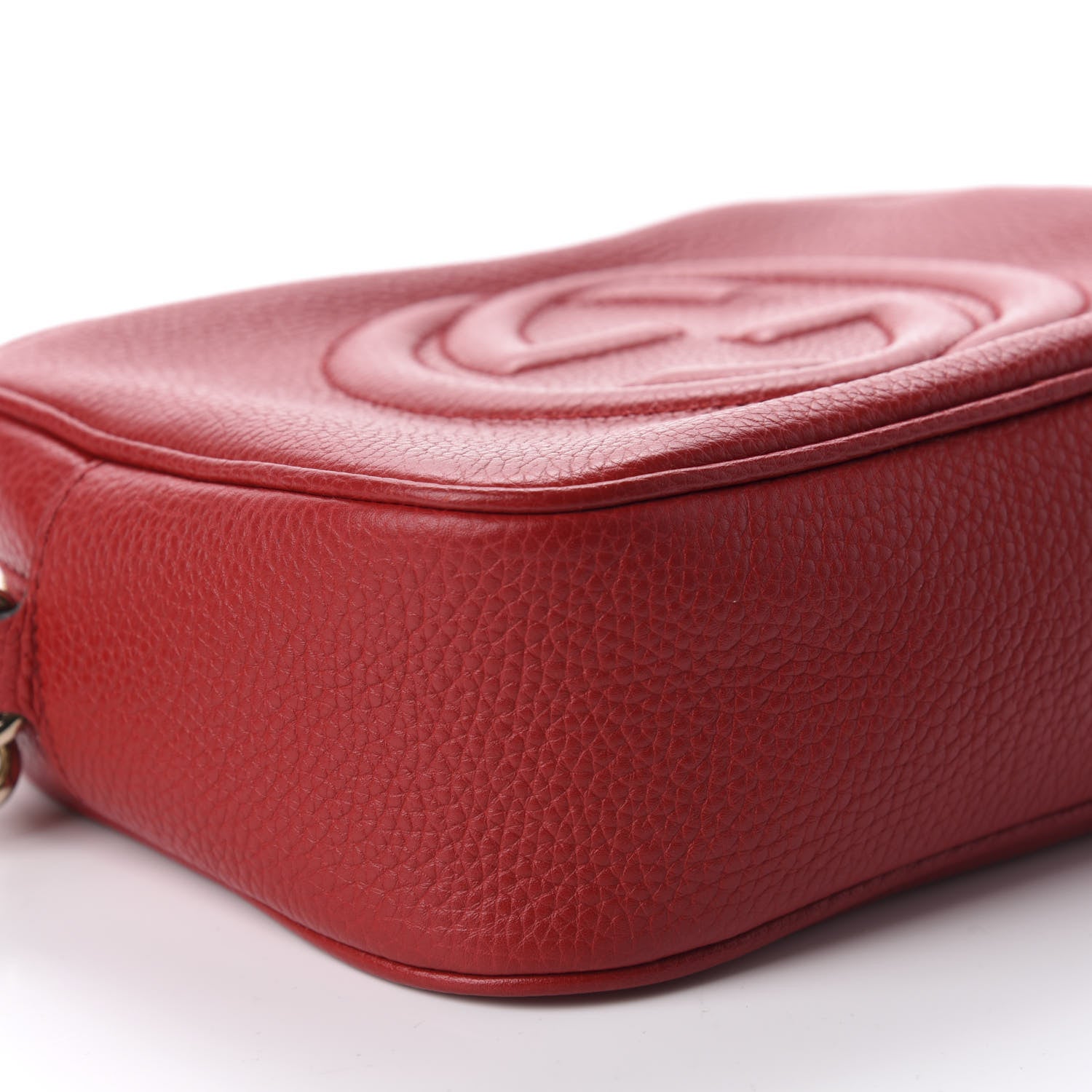 Gucci Pebbled Calfskin Small Soho Disco Bag Vibrant Red 5 of 10