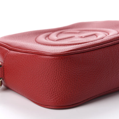 Gucci Pebbled Calfskin Small Soho Disco Bag Vibrant Red 5 of 10