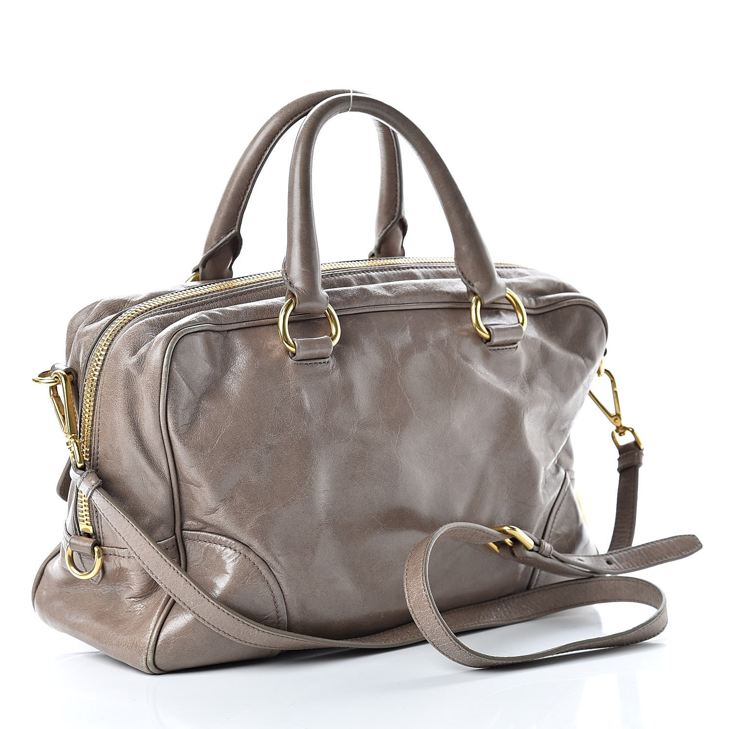 Prada Vitello Shine Bauletto Argilla 3 of 13