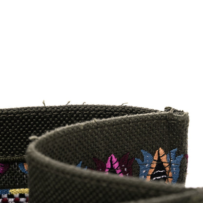 Christian Dior Canvas Embroidered Book Tote Olive Multicolor 10 of 11