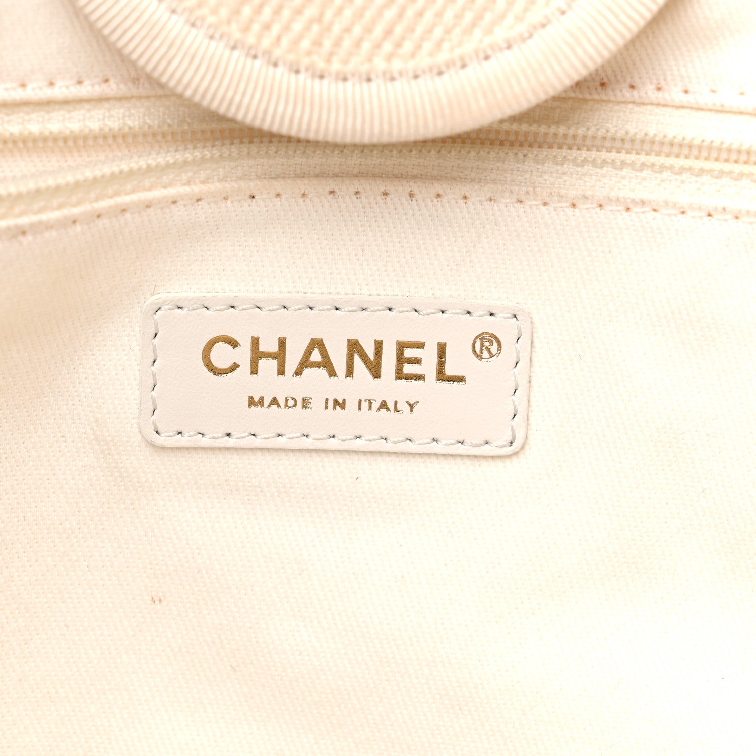 Chanel Canvas Pearl Large Deauville Tote Ecru Beige 6 of 19