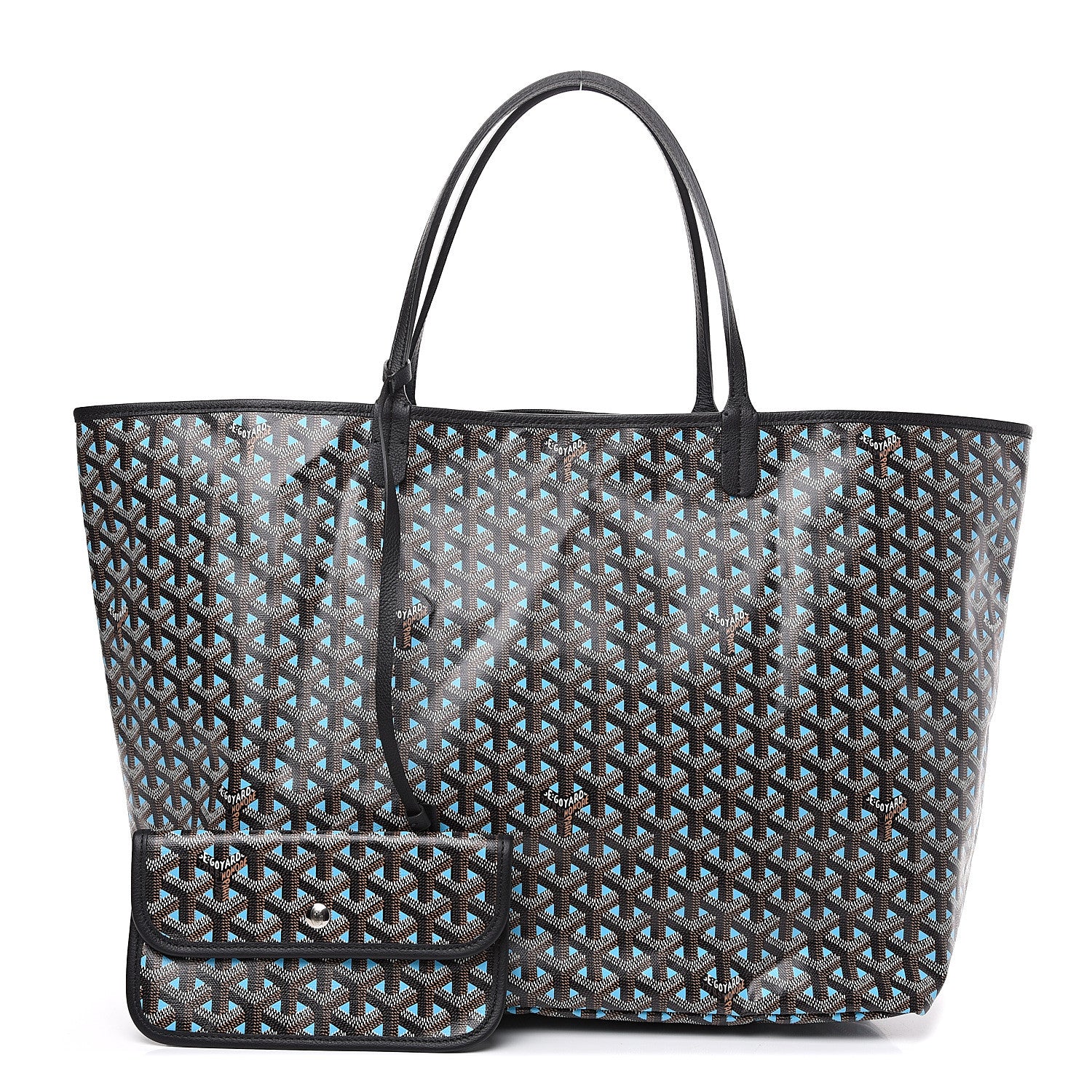 Goyard Goyardine Saint Louis Claire Voie GM Black Blue 1 of 8