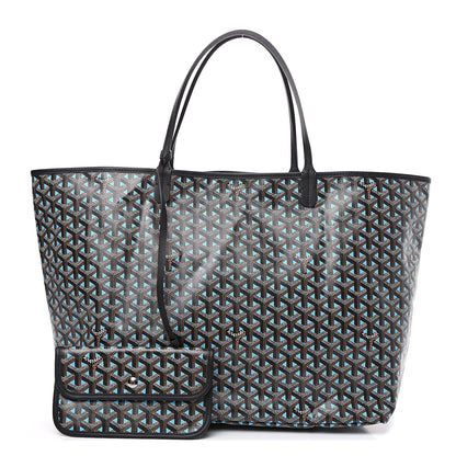 Goyard Goyardine Saint Louis Claire Voie GM Black Blue 1 of 8