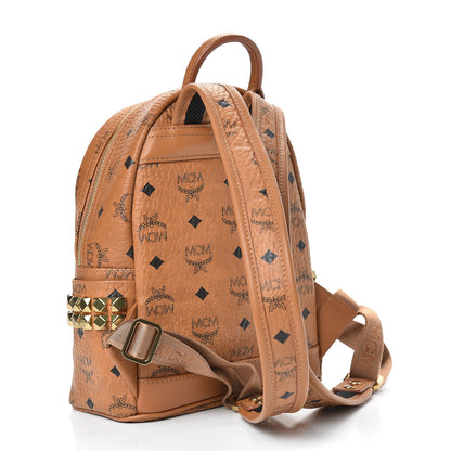 MCM Visetos Side Stud Mini Stark Backpack Cognac 2 of 11