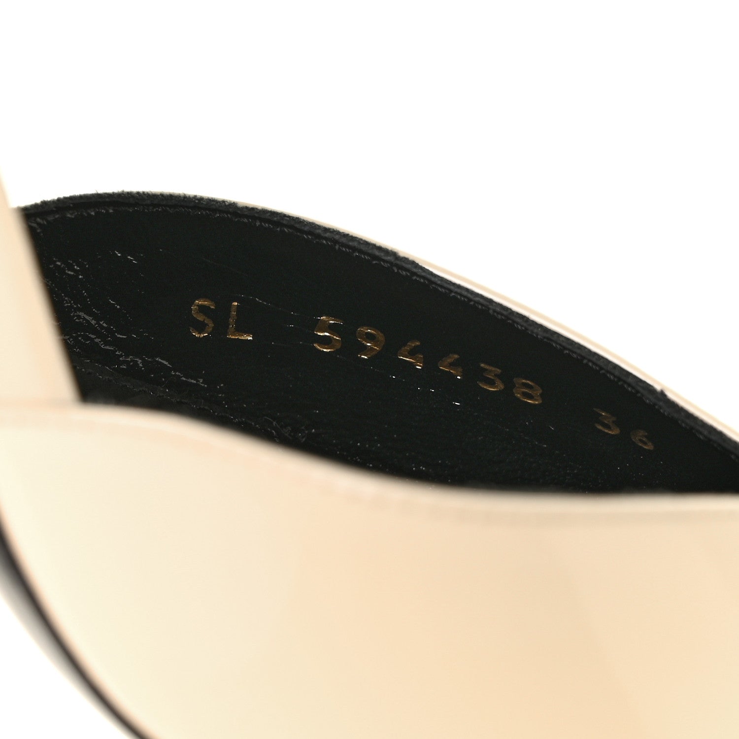 Saint Laurent Patent Anja 85 Ankle Strap Pointed Pumps 36 Coquille 8 of 8