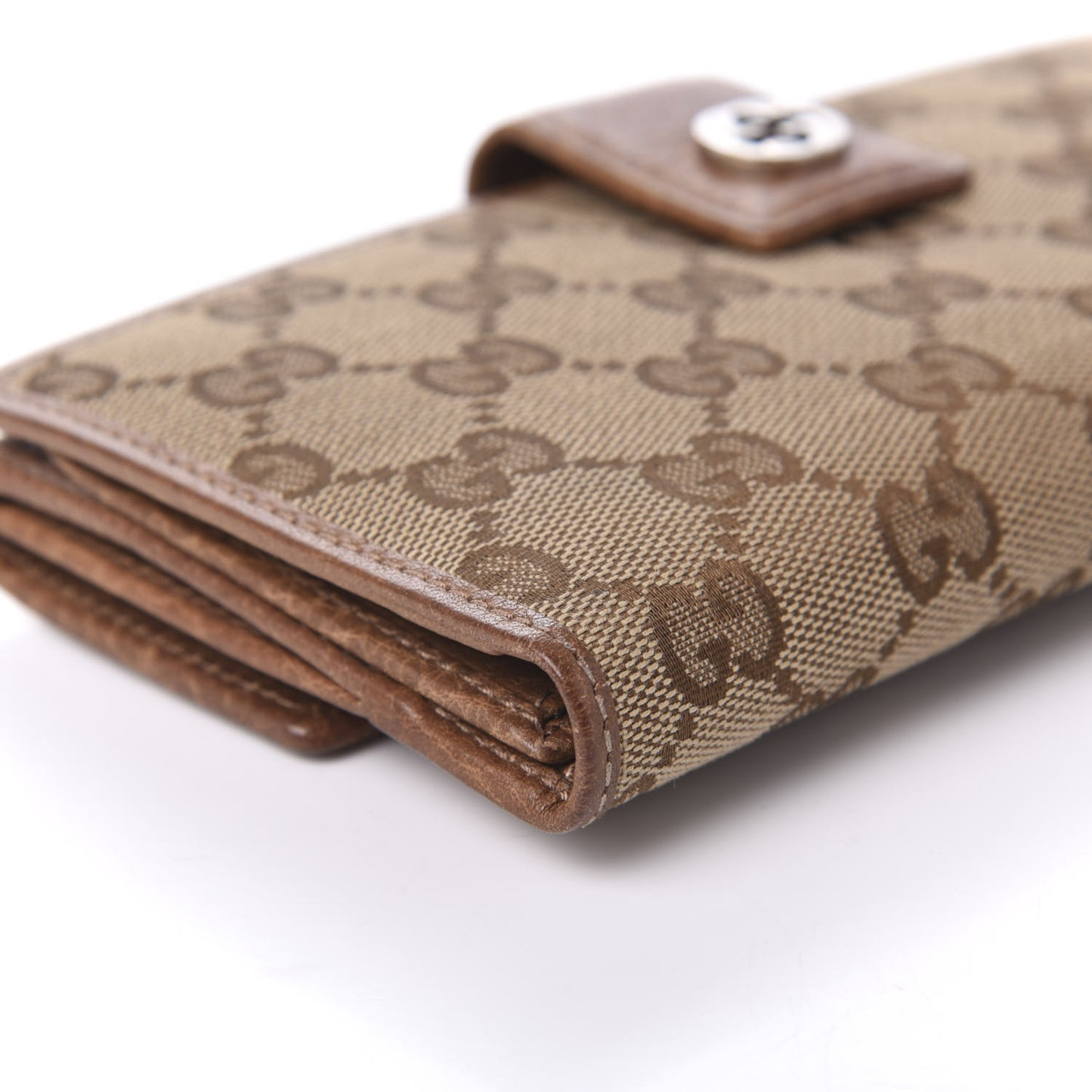 Monogram Old Libeccio Miss GG Continental Wallet Beige Ebony Light Brown