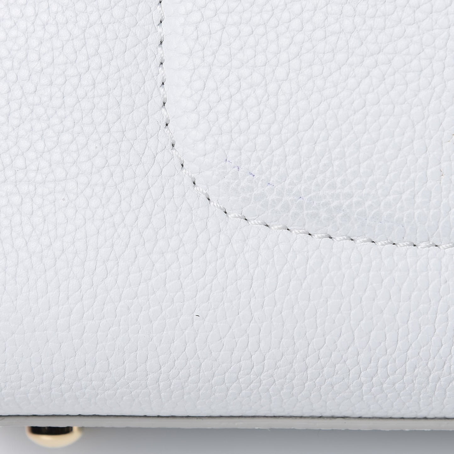 Grained Calfskin Mini Neo Executive Shopper Tote White