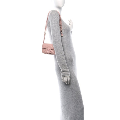 Gucci Calfskin Matelasse Monochrome GG Marmont Chain Belt Bag Perfect Pink 2 of 11