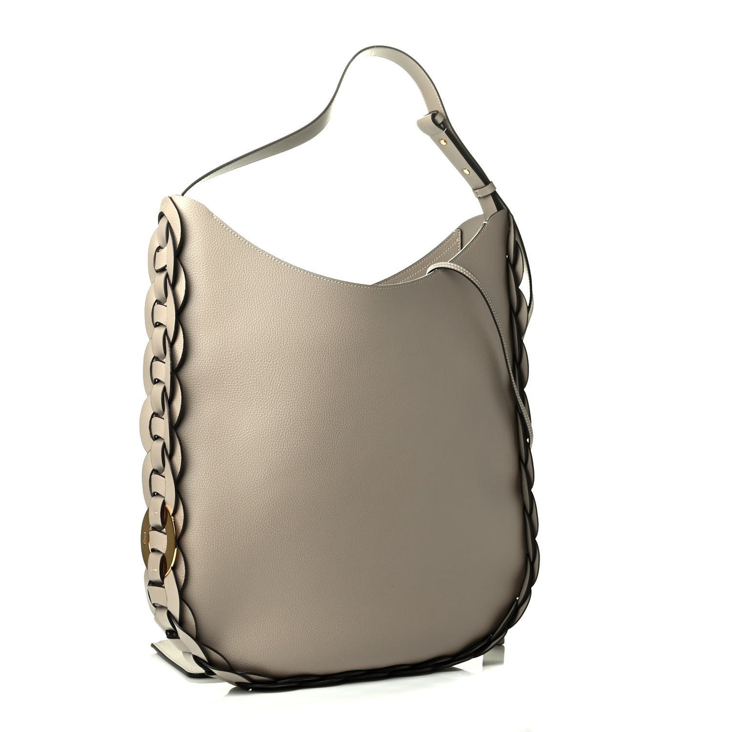 Small Grain Smooth Calfskin Large Darryl Hobo Motty Grey