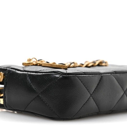 Chanel Caviar Quilted Top Handle Phone Holder With Chain Black 10 of 12