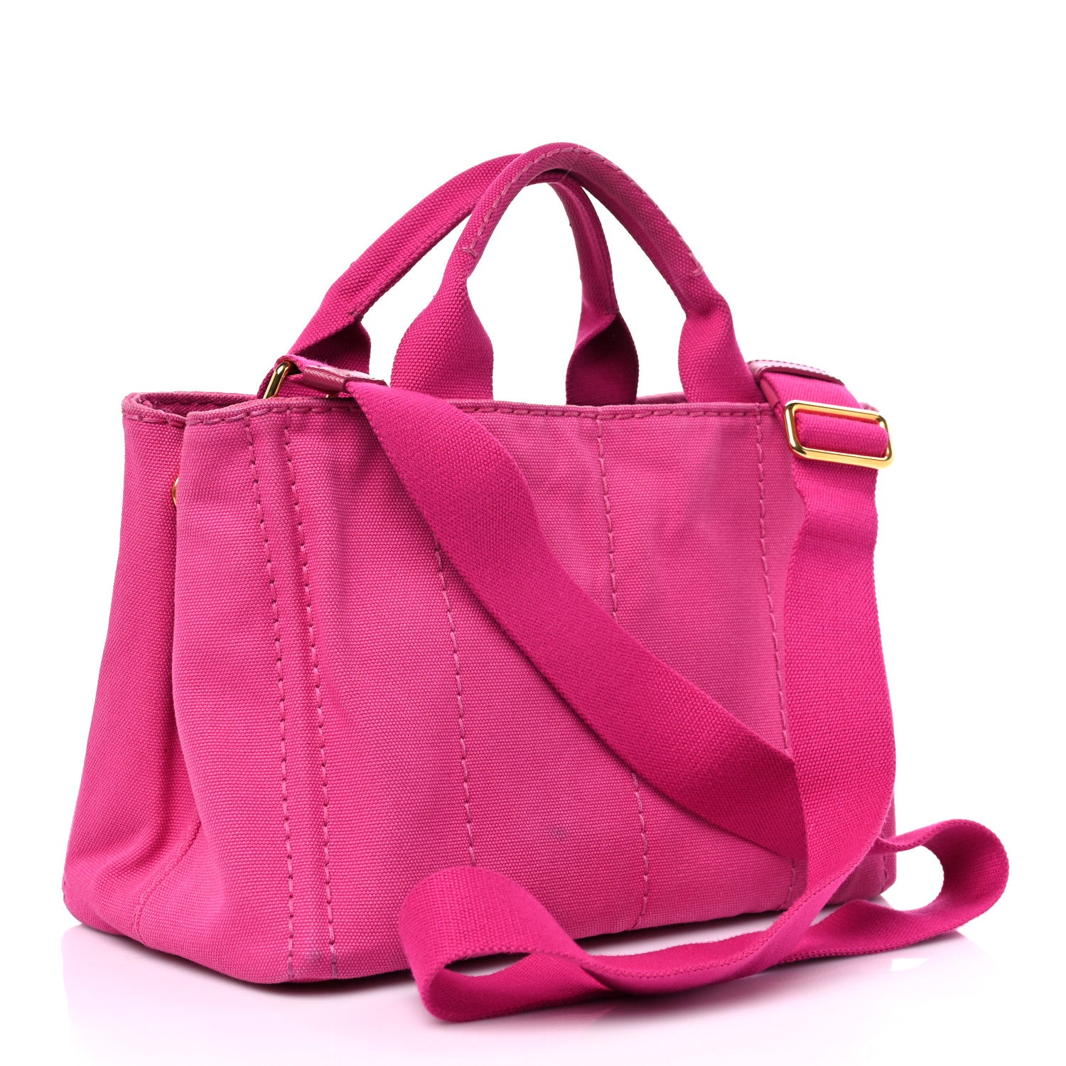 Prada Canapa Small Logo Tote Fuxia 3 of 17