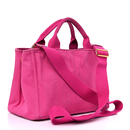 Prada Canapa Small Logo Tote Fuxia 3 of 17