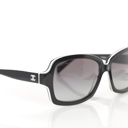 Chanel Acetate CC Logo Sunglasses 5143 Black White 7 of 8