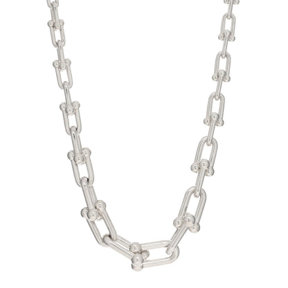Tiffany Sterling Silver HardWear Graduated Link Necklace 1 of 4