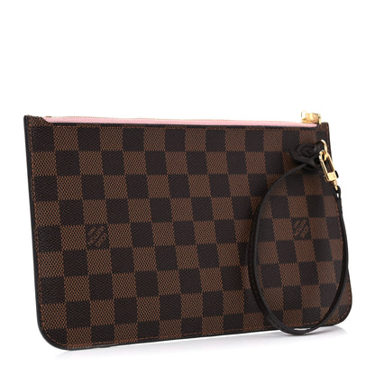 Louis Vuitton Damier Ebene Neverfull MM GM Pochette Rose Ballerine 3 of 9