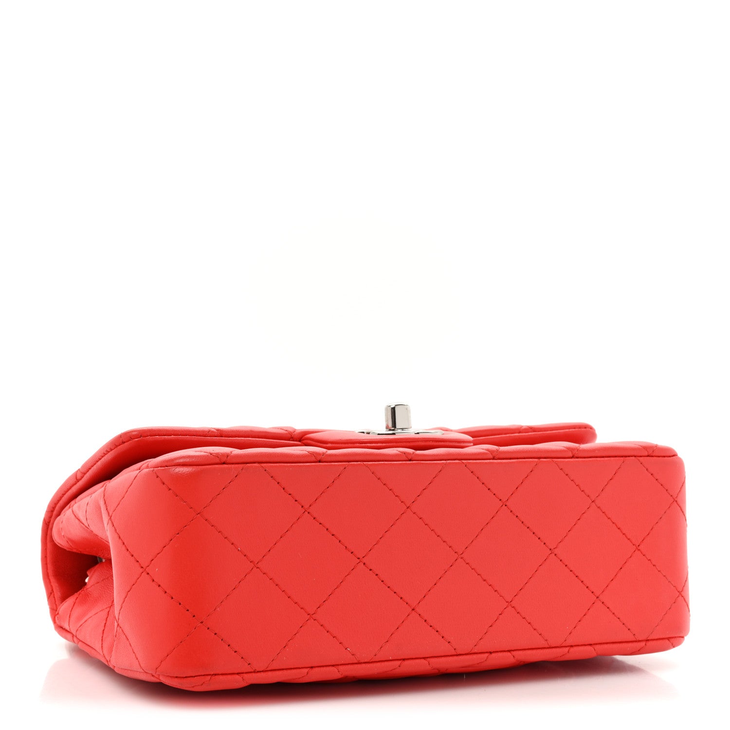 Chanel Lambskin Quilted Mini Rectangular Flap Red 4 of 16