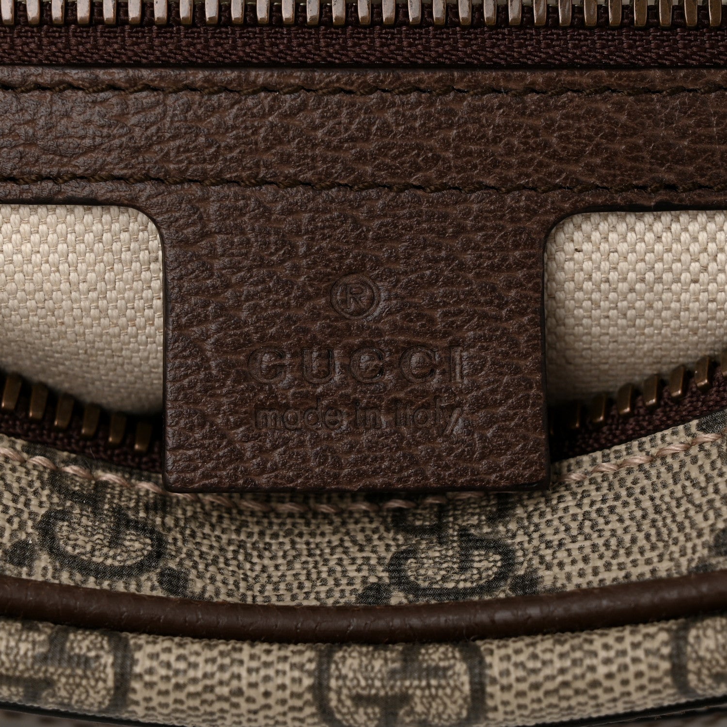 Gucci Soft GG Supreme Monogram Medium Ophidia Belt Bag Dark Brown 6 of 10