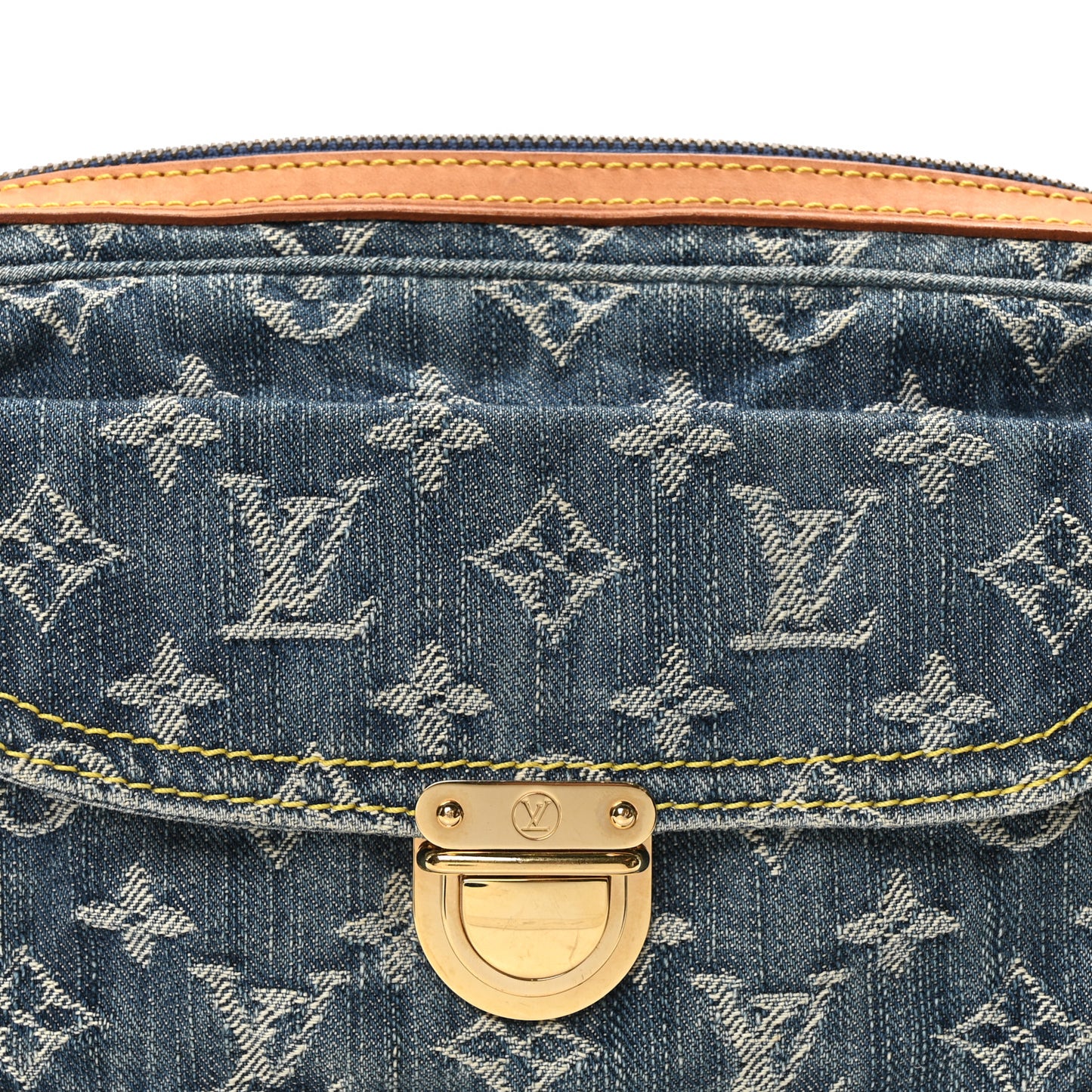 Monogram Denim Bum Bag Blue