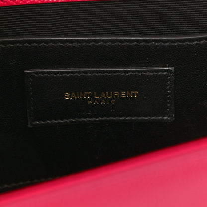 Saint Laurent Grain De Poudre Medium Monogram Kate Satchel Lipstick Fuchsia 5 of 9