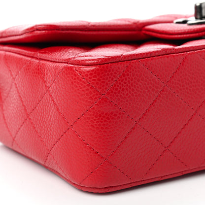 Chanel Caviar Quilted Mini Rectangular Flap Red 7 of 8