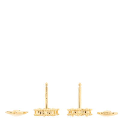 Van Cleef & Arpels 18K Yellow Gold Mother of Pearl Sweet Alhambra Earrings 3 of 5