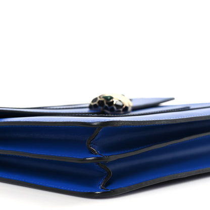 Bulgari Calfskin Serpenti Forever Shoulder Bag Blue 9 of 10