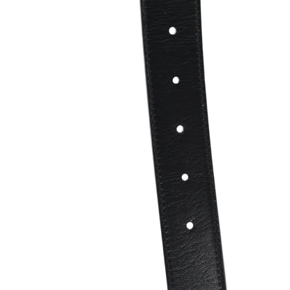 Gucci GG Supreme Monogram Plutone Calfskin Palladium Double G Reversible 30mm Belt 75 30 Black 4 of 4