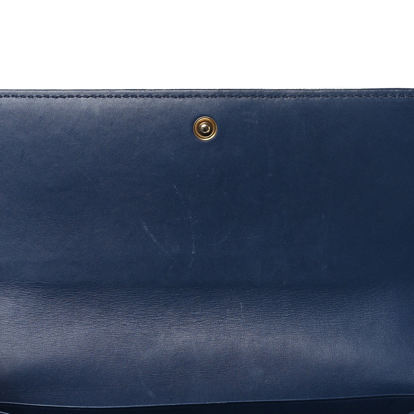 Denim Matelasse Pearly GG Marmont Continental Wallet Blue