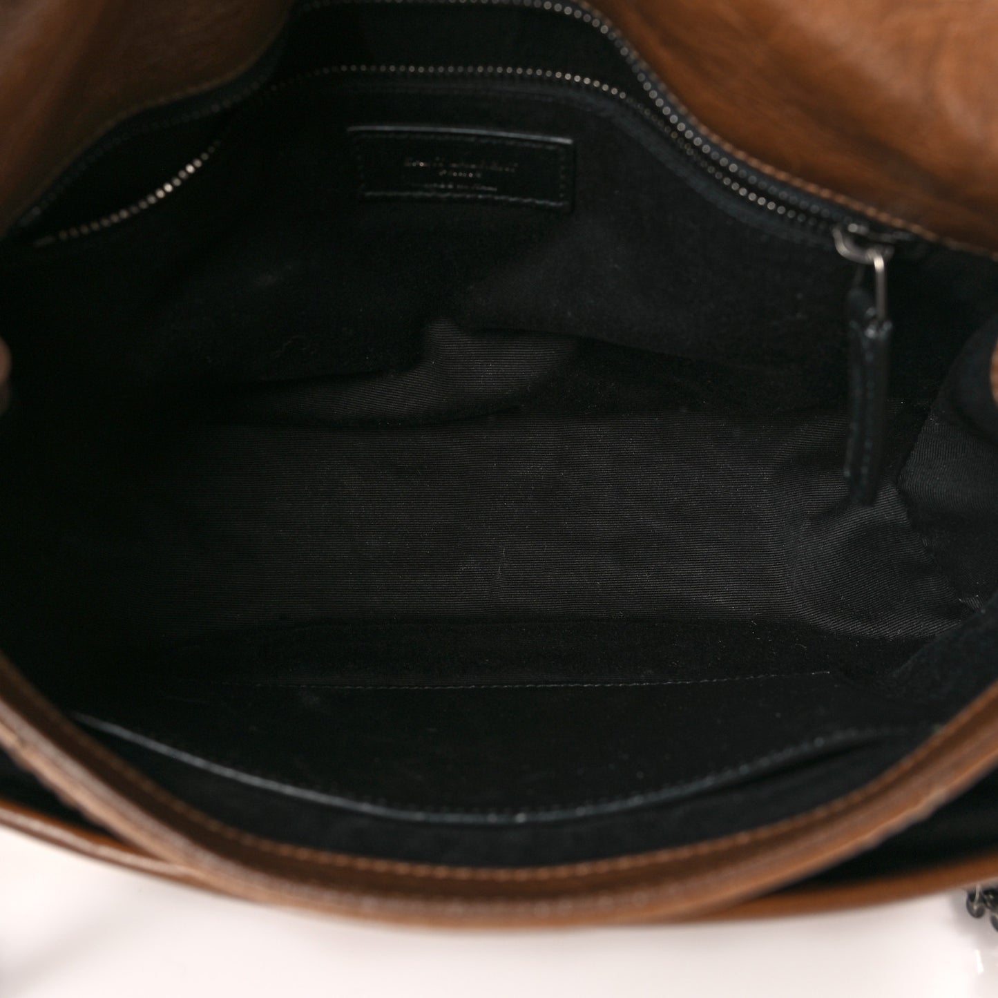 Crinkled Calfskin Matelasse Monogram Medium Niki Chain Satchel Tan Brown