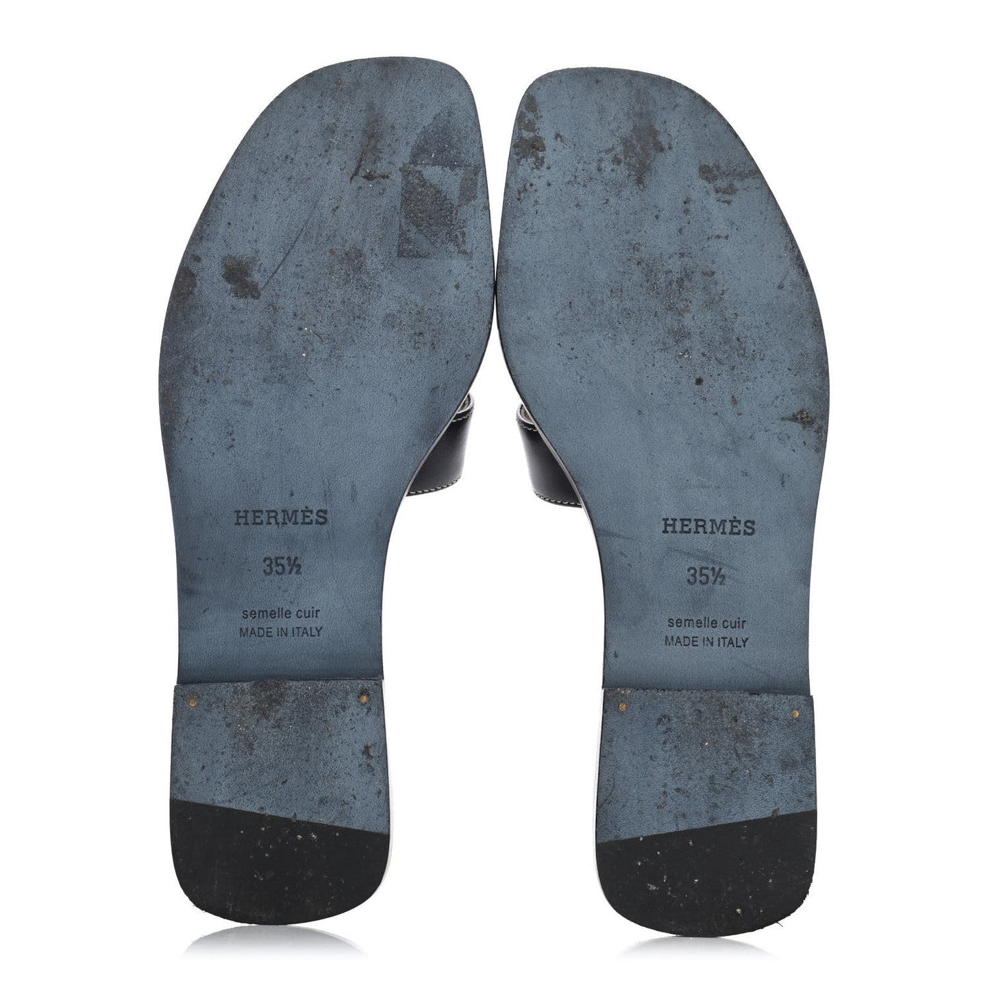 Box Calfskin Oran Sandals 35.5 Black