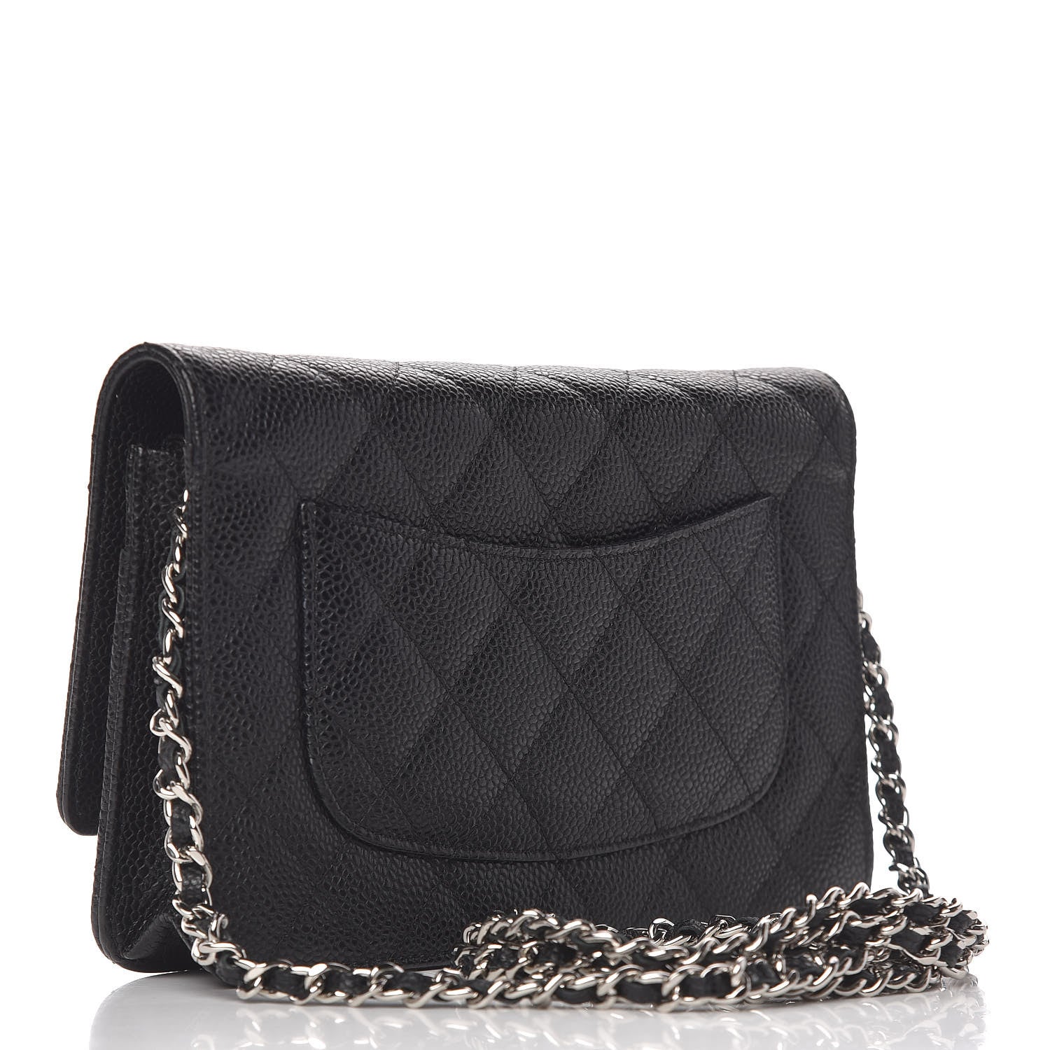 Chanel Caviar Quilted Wallet On Chain WOC Black 3 of 12