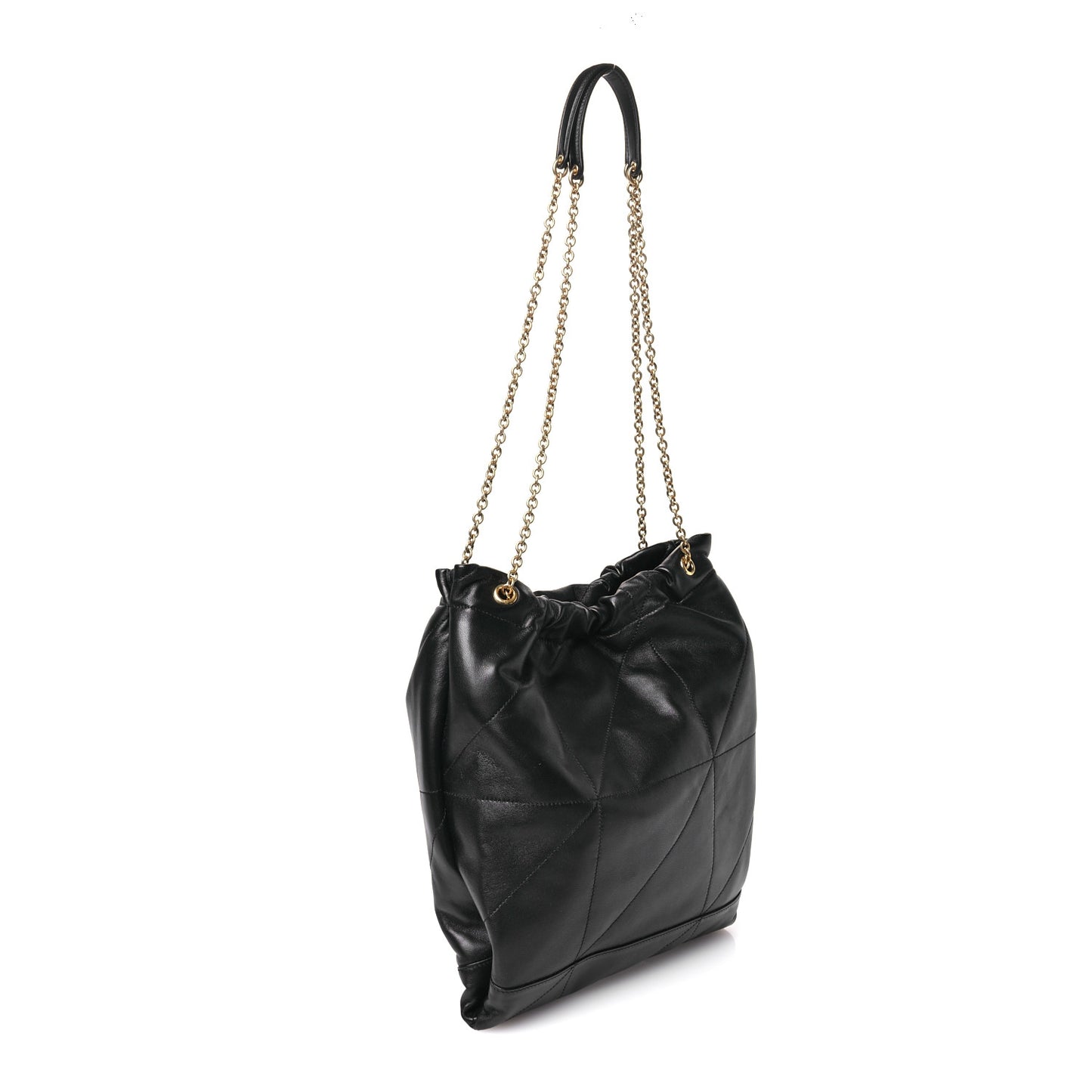 Lambskin Matelasse Monogram Medium Jamie 4.3 Pochon Black