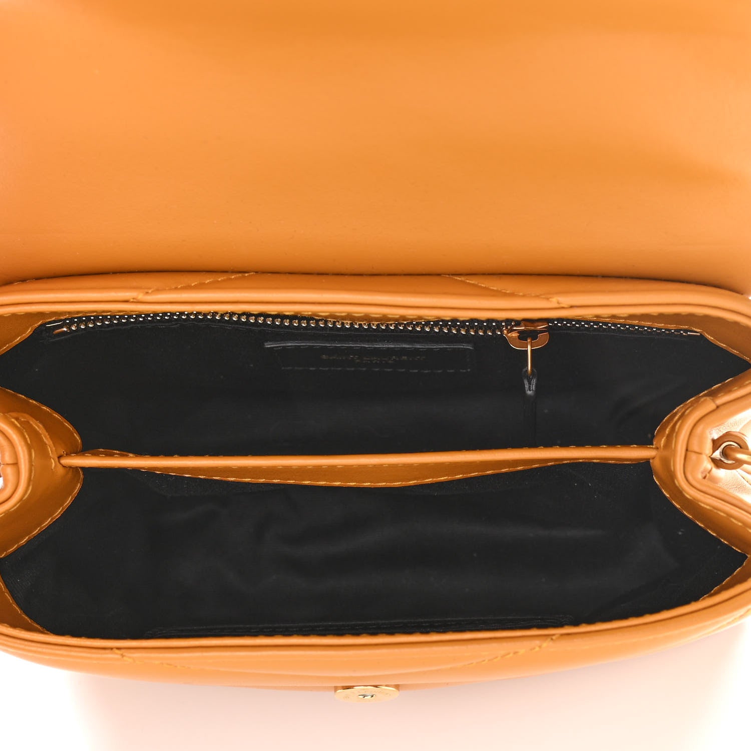 Saint Laurent Calfskin Y Quilted Monogram Toy Loulou Crossbody Bag Cheddar 4 of 8