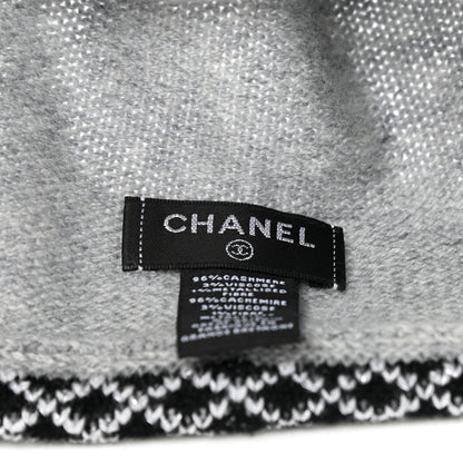 Chanel Cashmere CC Beanie Hat Grey 5 of 5