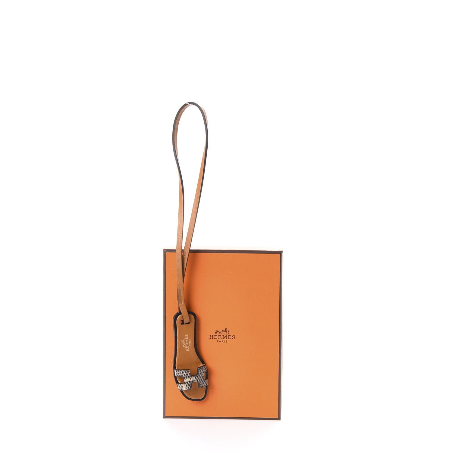Hermes Lizard Butler Calfskin Hunter Oran Nano Bag Charm Naturale Sable 5 of 5