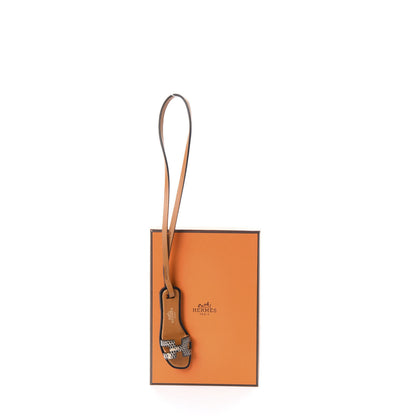 Hermes Lizard Butler Calfskin Hunter Oran Nano Bag Charm Naturale Sable 5 of 5