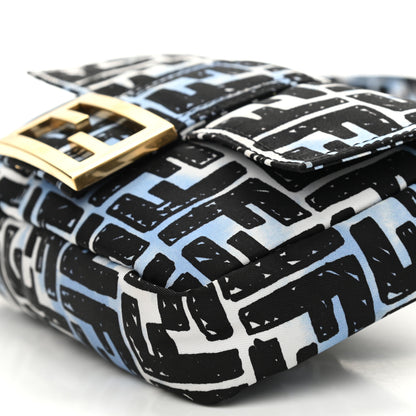 Fendi X JOSHUA VIDES Nylon FF Cloudy Mini Belt Baguette Bag White Celeste Black 10 of 10