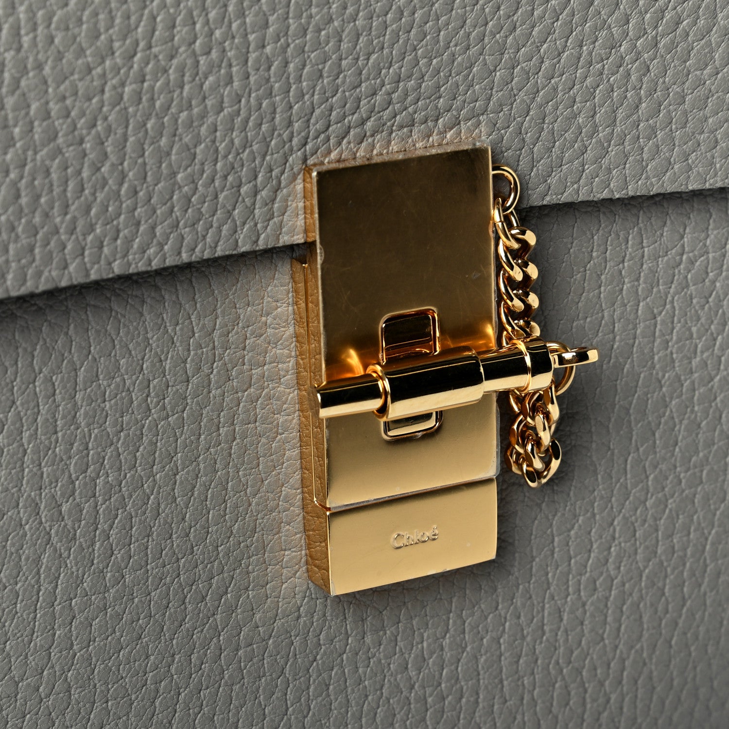 Chloe Grained Lambskin Drew Shoulder Bag Motty Grey 5 of 7