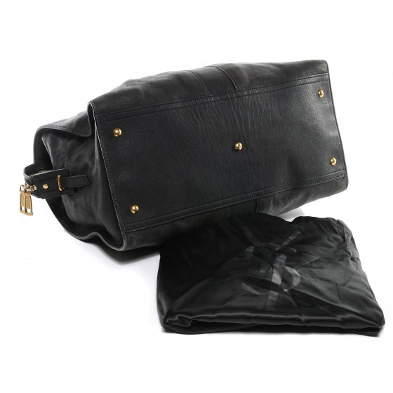 Saint Laurent Leather Large Cabas Chyc Black 4 of 7