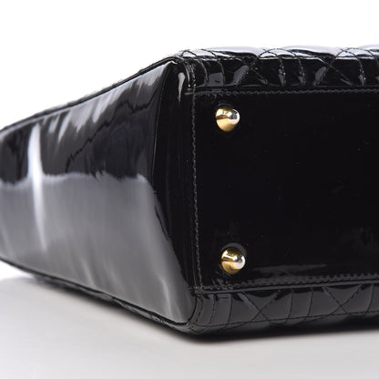Christian Dior Patent Cannage Large Lady Dior Black 9 of 11