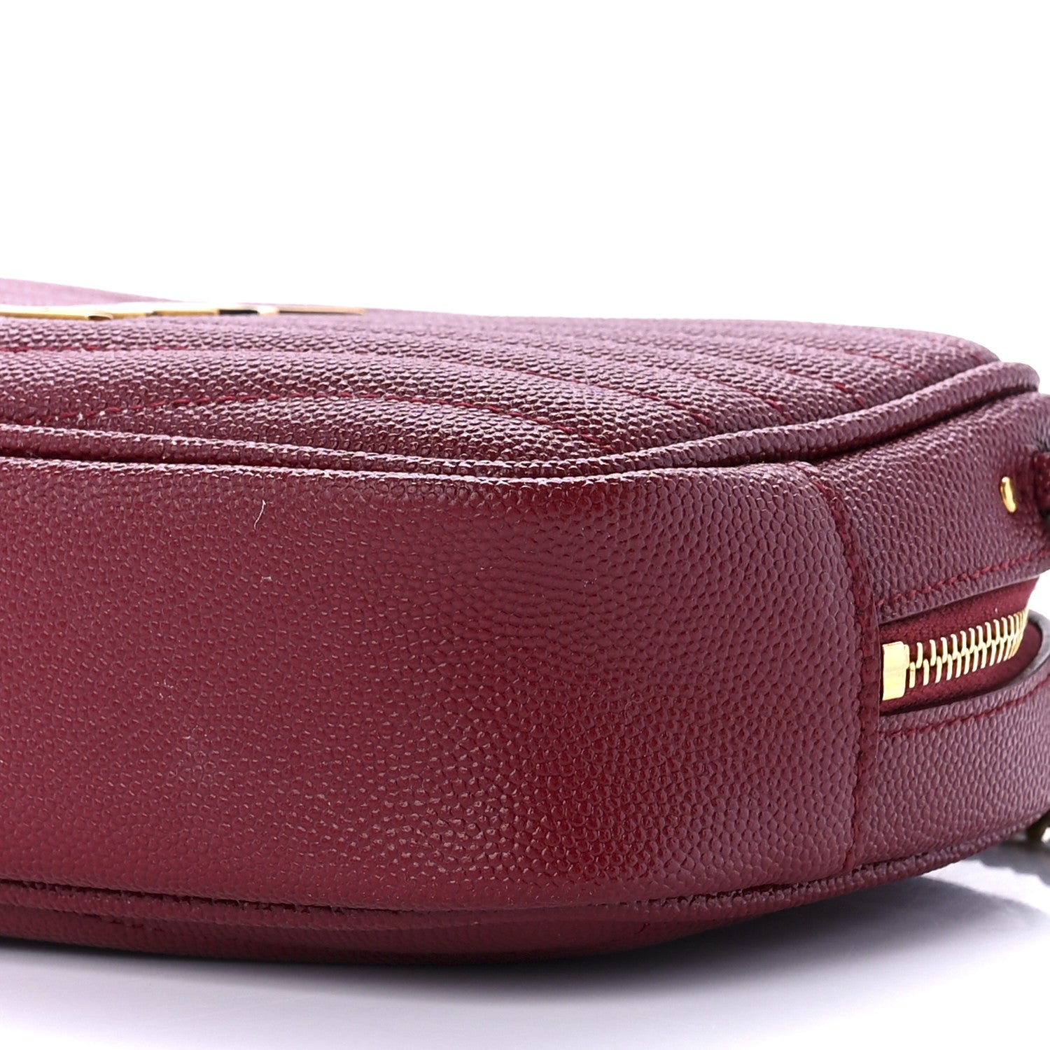 Saint Laurent Grain De Poudre Matelasse Monogram Mini Lou Camera Bag Opyum Red 9 of 11