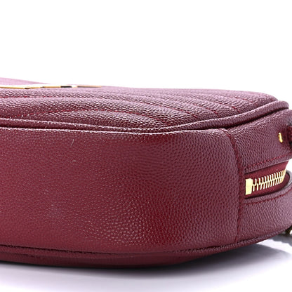 Saint Laurent Grain De Poudre Matelasse Monogram Mini Lou Camera Bag Opyum Red 9 of 11
