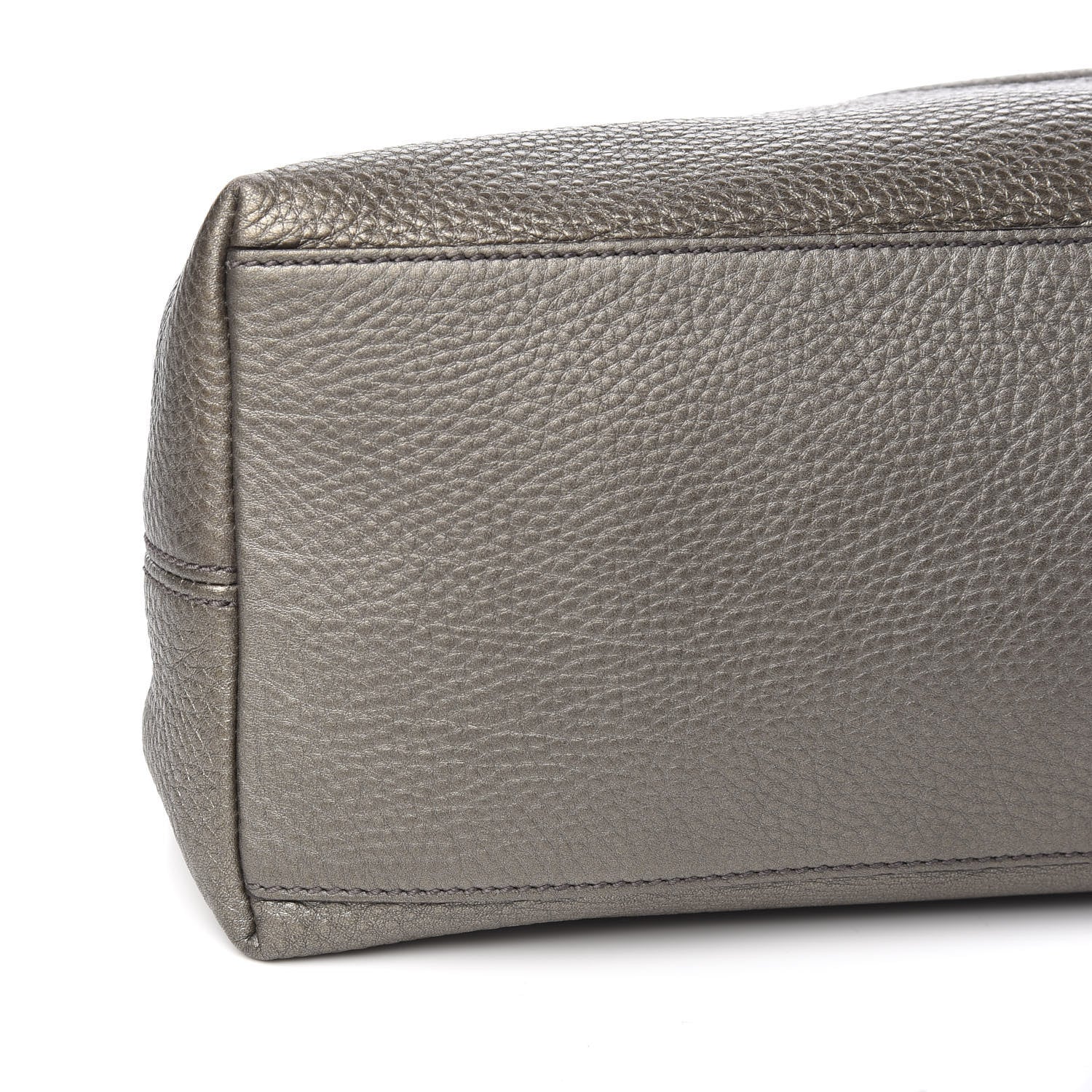 Gucci Metallic Pebbled Calfskin Medium Soho Chain Shoulder Bag Sasso 8 of 10