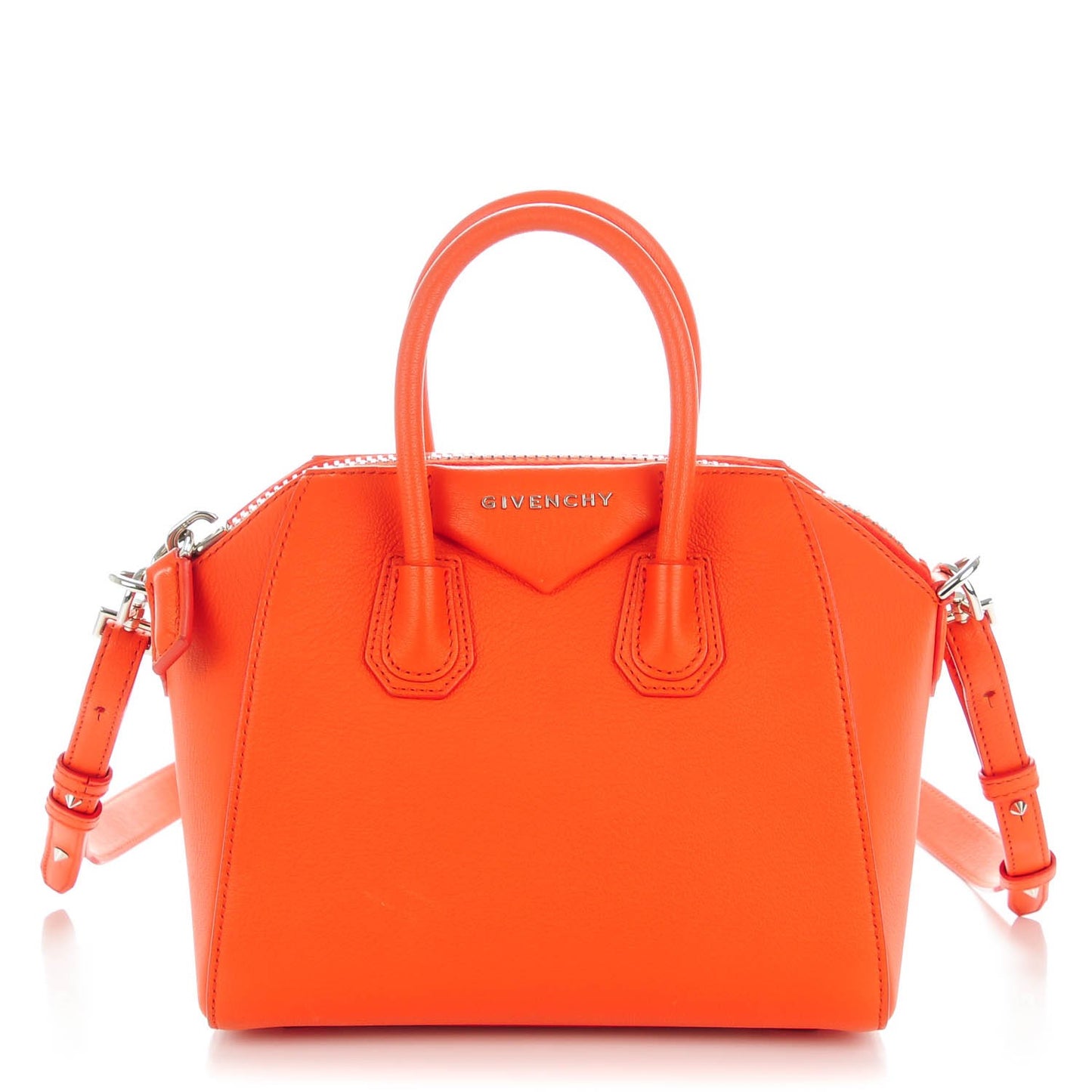 Sugar Goatskin Mini Antigona Burnt Orange