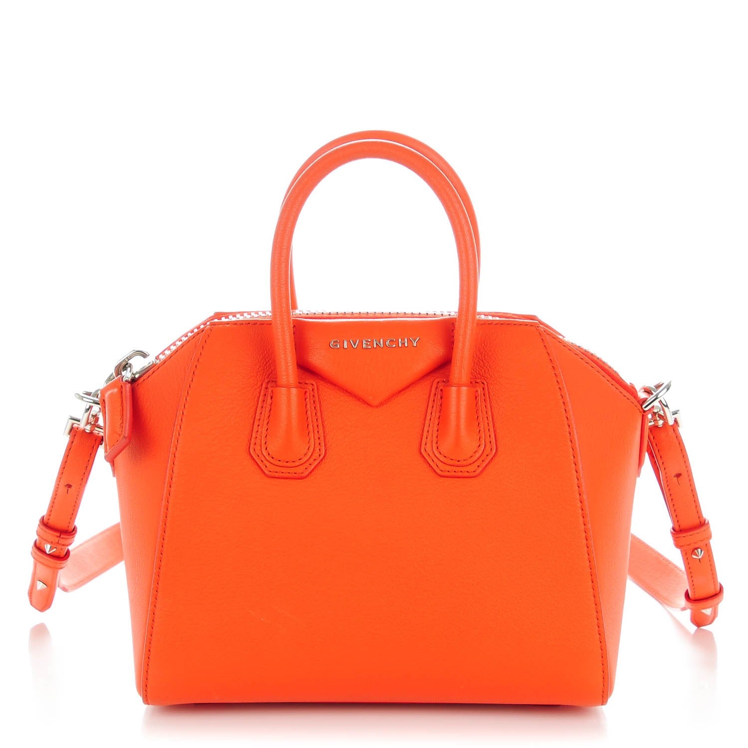 Givenchy Sugar Goatskin Mini Antigona Burnt Orange 1 of 10